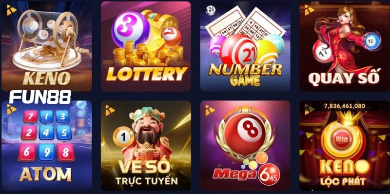 Sân chơi xổ số với đa dạng game cược thú vị tại Fun88.